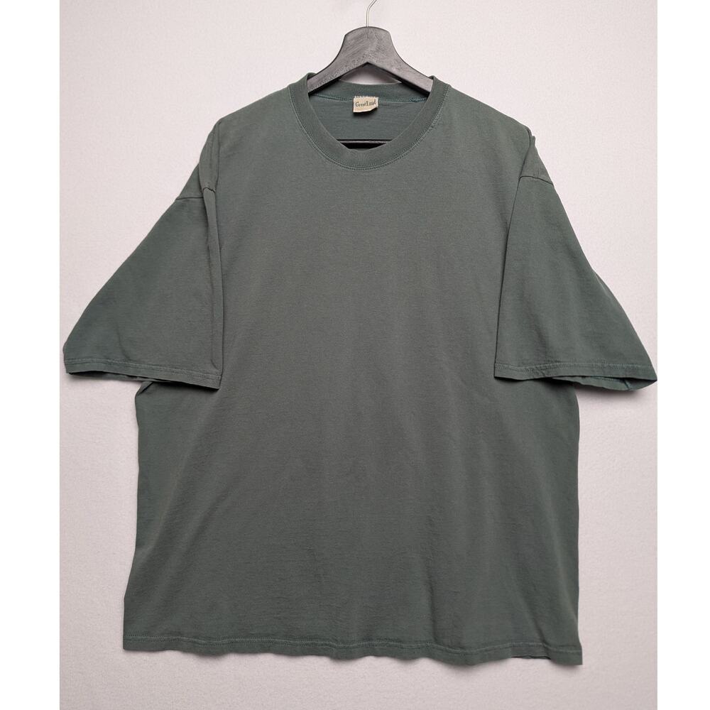 Vintage Great Land Green Tshirt 100% Cotton Made in USA‎ XLT